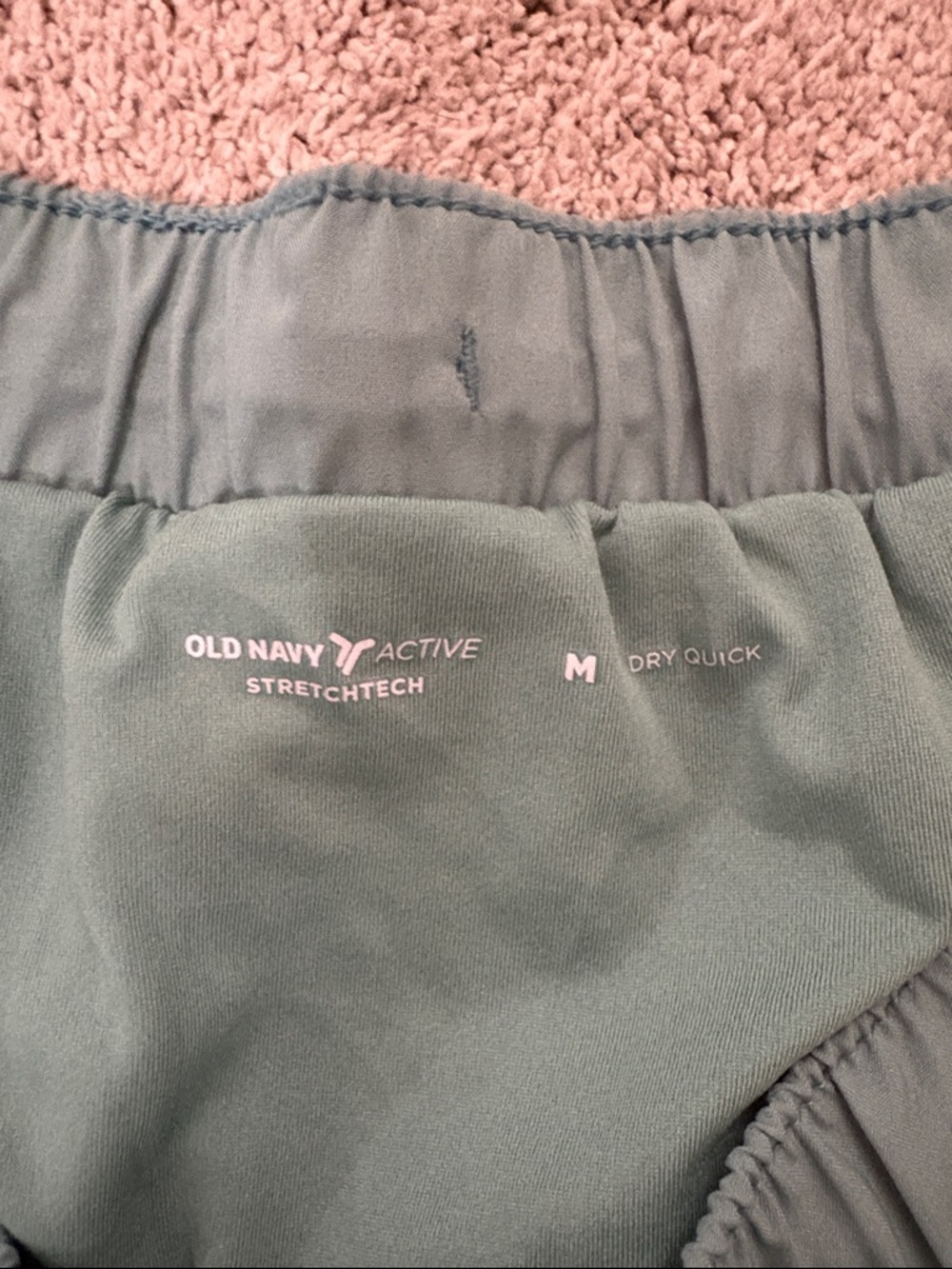 Old Navy Mint Green and Navy Athletic Shorts Duo Dolphin Hem - Picture 2 of 4